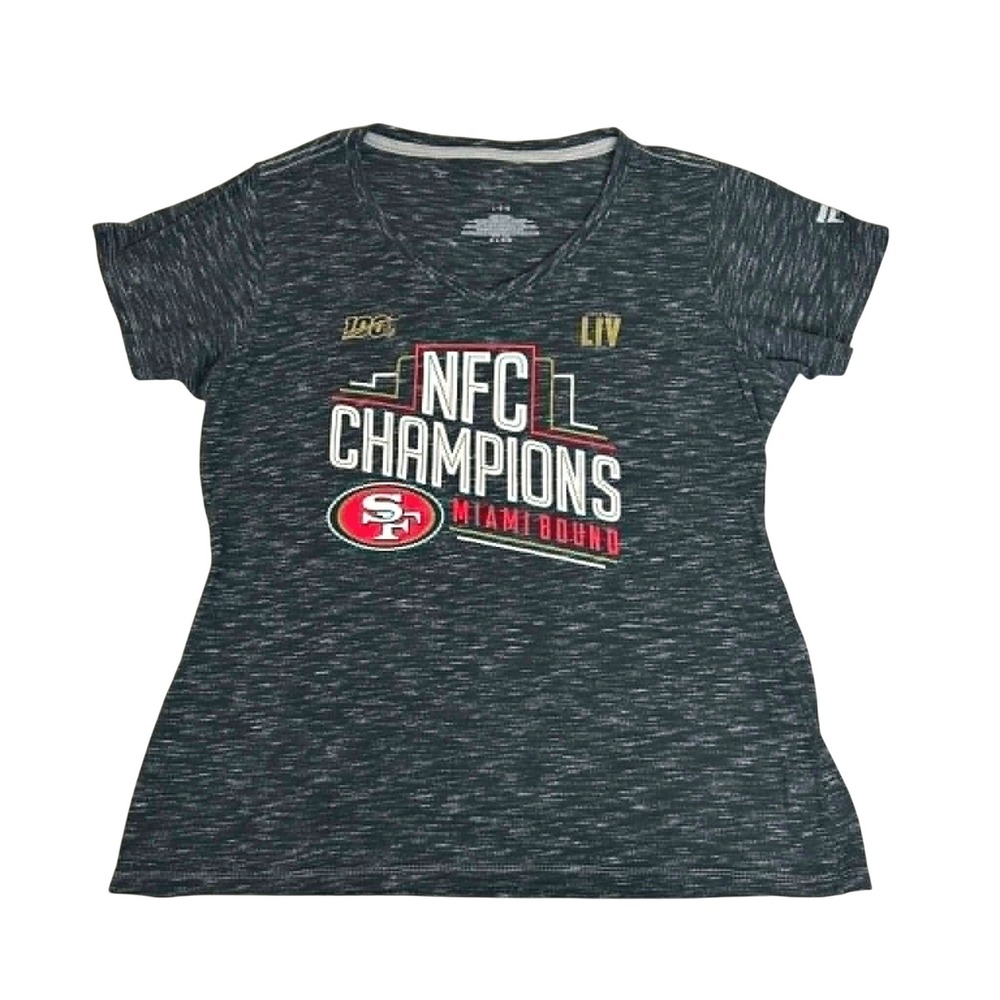 Fanatics San Francisco 49ers NFC Champions Super Bowl LIV T-Shirt Womens Large